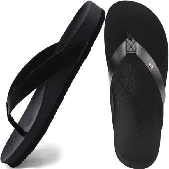 ONCAI Womens Flip Flops Arch Support Yoga Mat Sandals Non Slip Beach Slides - Picture 1 of 7